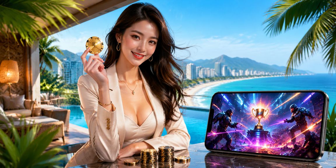 Người chơi trải nghiệm cá cược esports tại bãi biển Đà Nẵng trên thiết bị di động